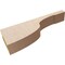 Ekena Millwork 3"W x 18"D x 6"H Thin Del Monte Rough Cedar Woodgrain TimberThane Corbel, Primed Tan CORUR03X18X06DELRCPR - alternate 4